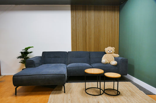 Refurbished Moderne Chaise Longue Blauw