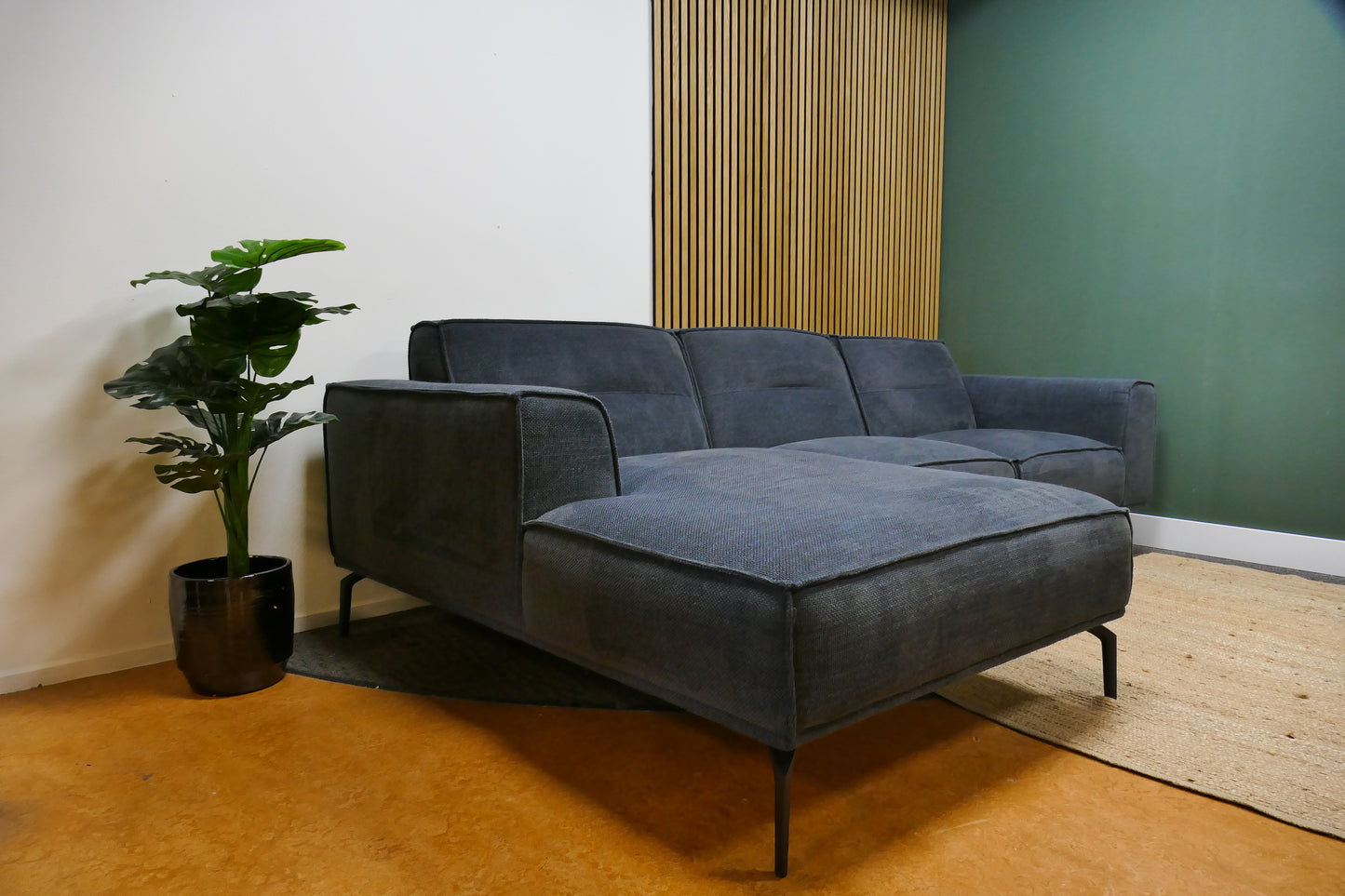 Refurbished Moderne Chaise Longue Blauw