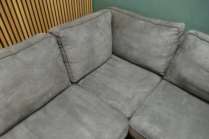 Refurbished Hoekbank Microvezel Donkergrijs