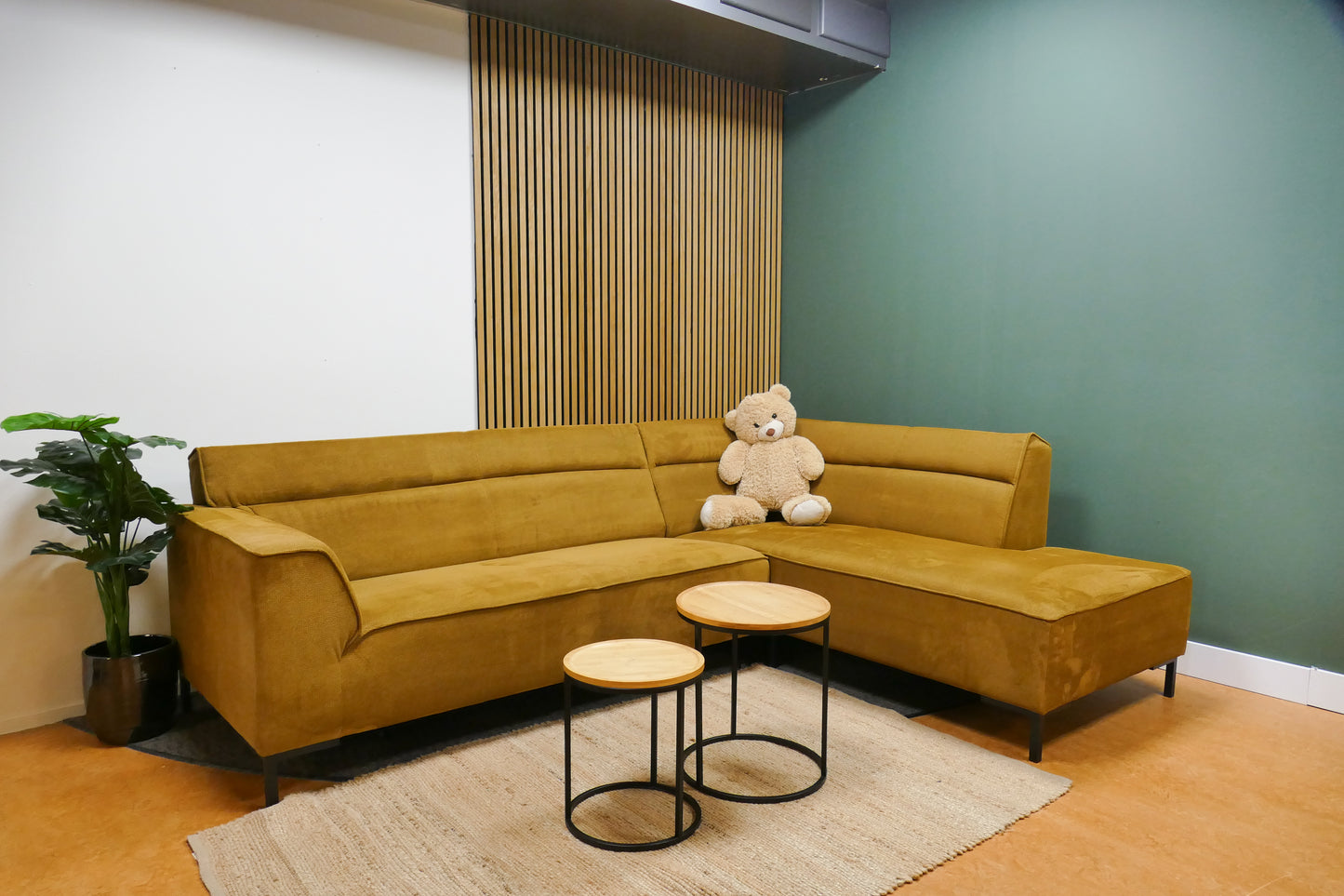 Refurbished Moderne Pronto Hoekbank Geel