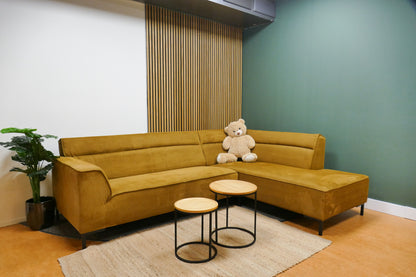 Refurbished Moderne Pronto Hoekbank Geel