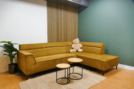 Refurbished Moderne Pronto Hoekbank Geel