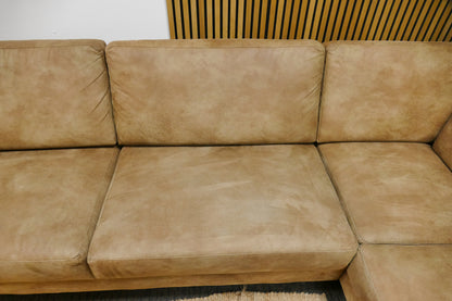Refurbished Moderne Hoekbank Cognac / Camel Microvezel