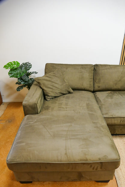 Refurbished Chaise Longue Microvezel Groen Bocx Interiors