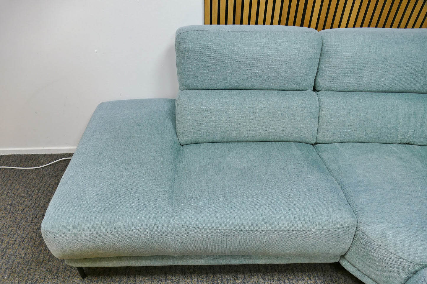 Refurbished Elektrische Hoekbank Lichtblauw Zitmaxx