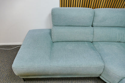 Refurbished Elektrische Hoekbank Lichtblauw Zitmaxx