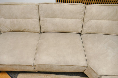Refrubished Grote Hoekbank Sissi Microvezel Beige