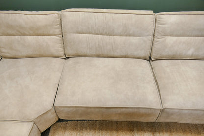 Refrubished Grote Hoekbank Sissi Microvezel Beige