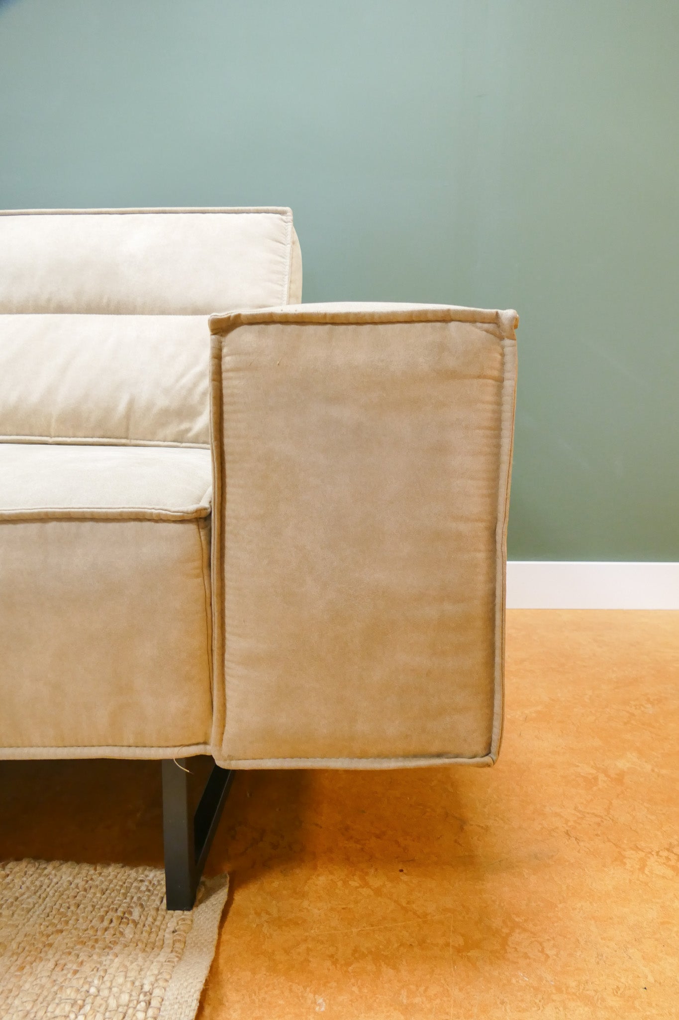 Refrubished Grote Hoekbank Sissi Microvezel Beige