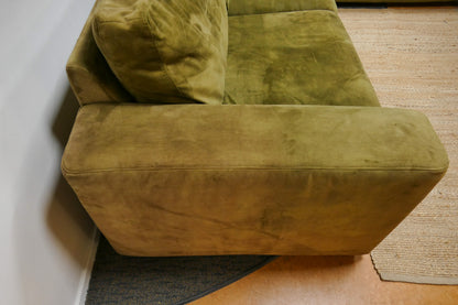 Refrubished Hoekbank Lounge Velvet Groen