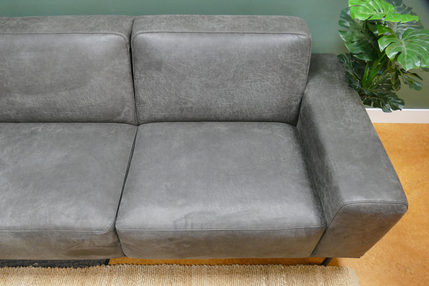 Refurbished Hoekbank Pronto Pantini Microvezel Antraciet