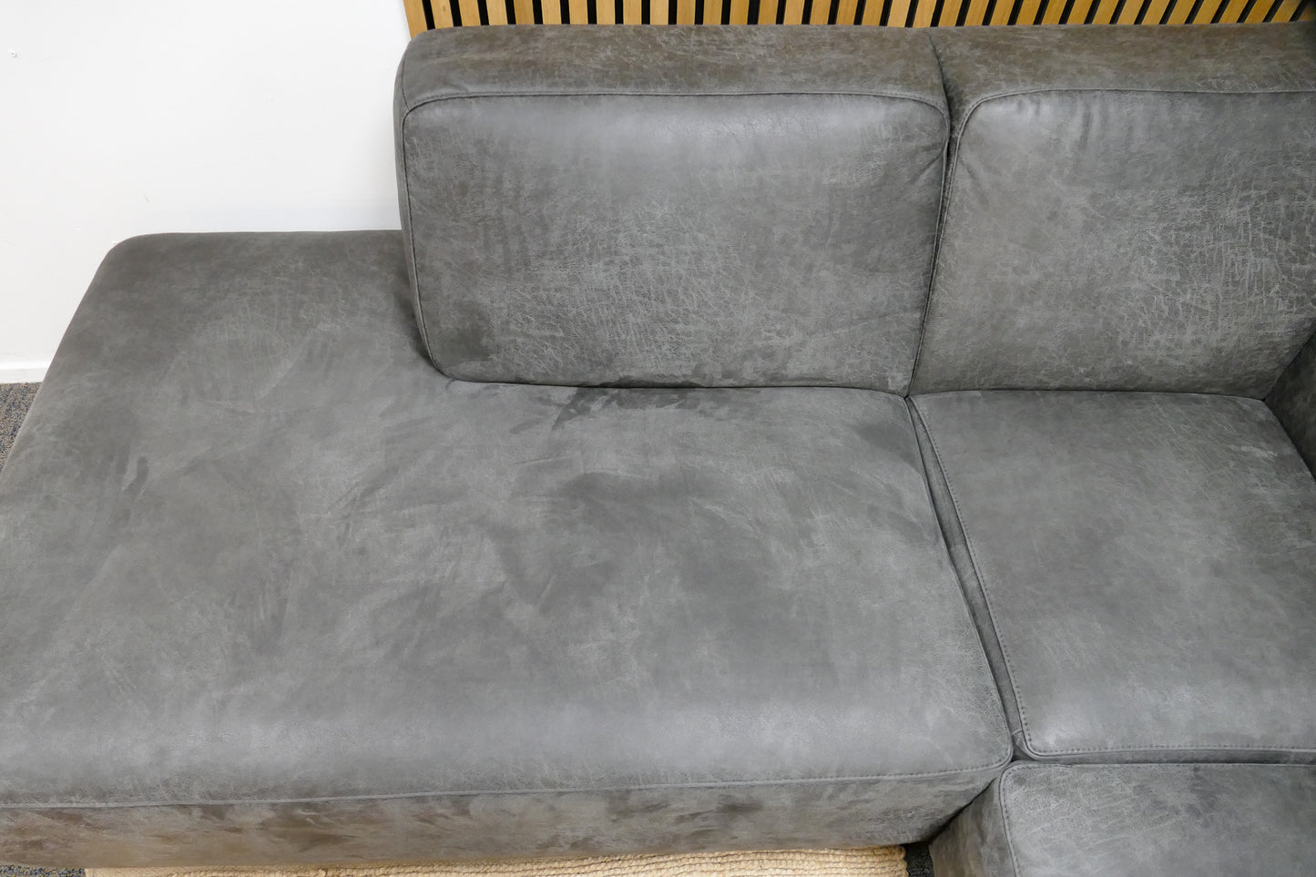 Refurbished Hoekbank Pronto Pantini Microvezel Antraciet