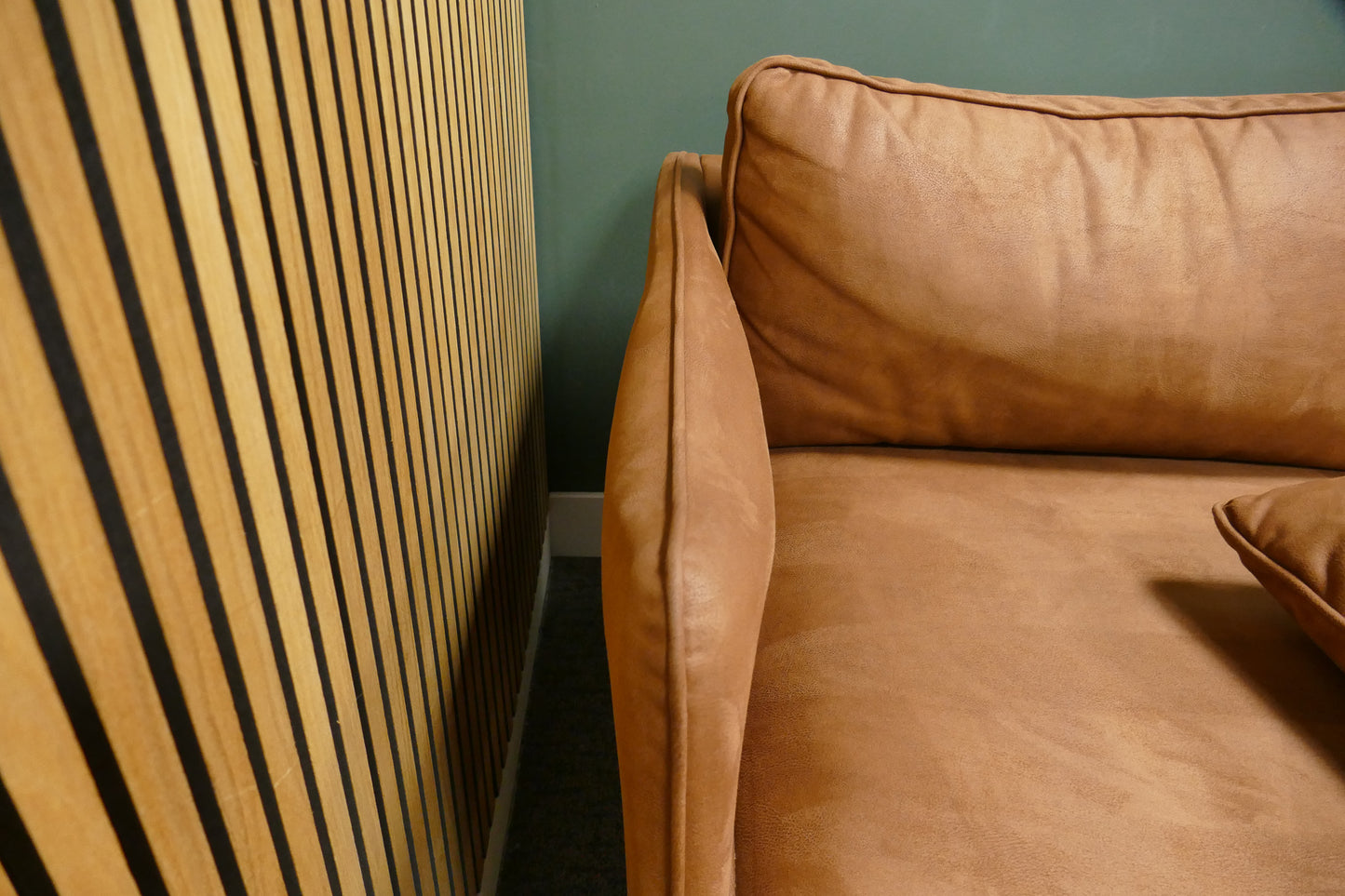 Refurbished Chaise longue Microvezel Cognac