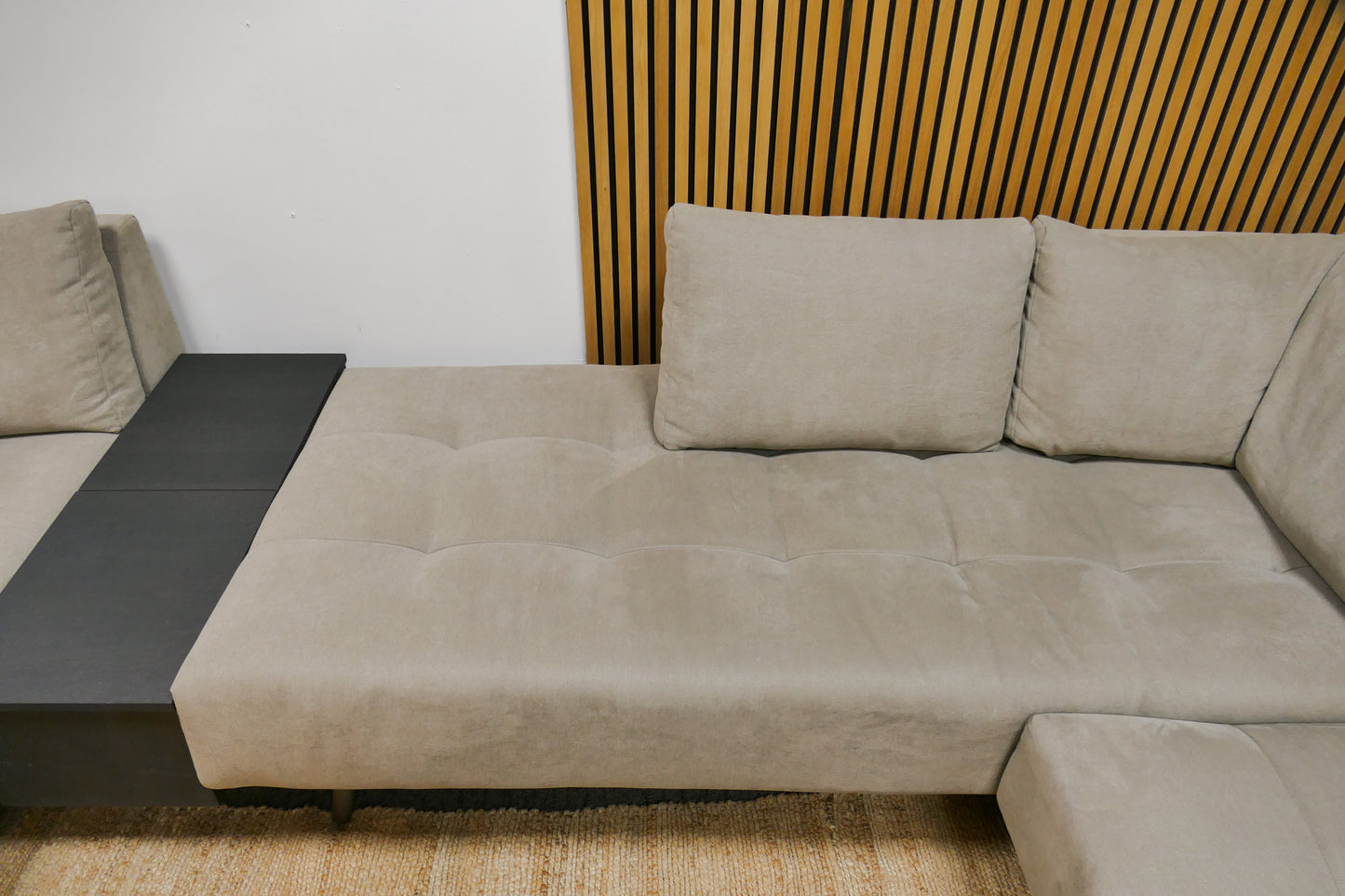 Refurbished Passe Partout U-bank Taupe met Opbergbox/Tafel