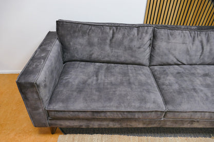 Refurbished Goossens 3 Zits Velvet Donker Grijs