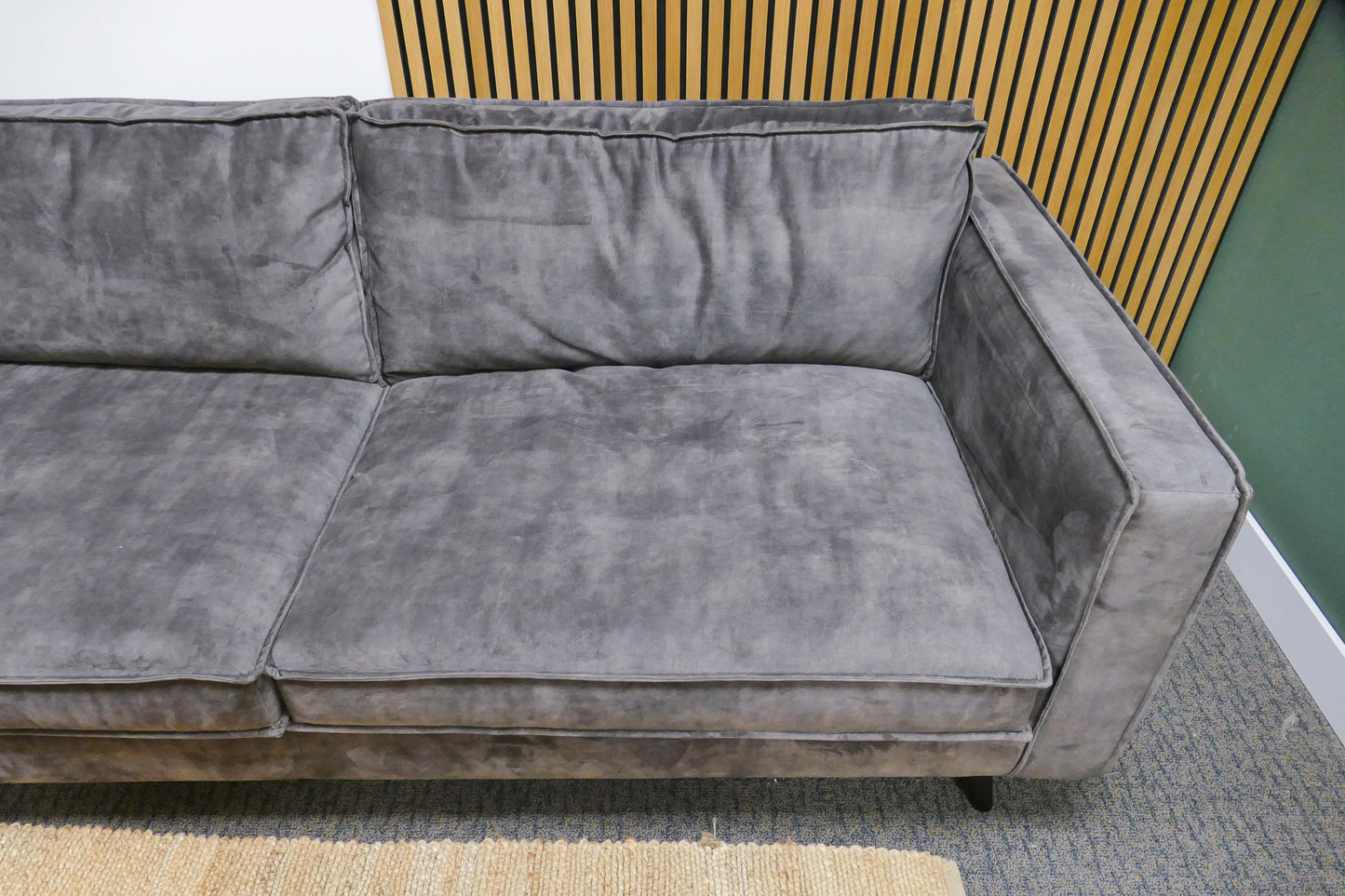 Refurbished Goossens 3 Zits Velvet Donker Grijs