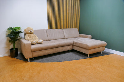 Refurbished Chaise Longue Bedbank Beige Microvezel
