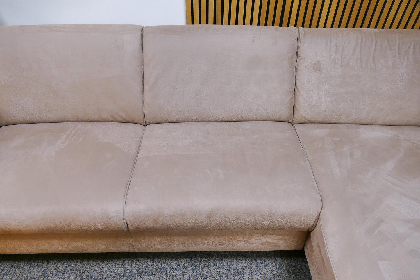 Refurbished Chaise Longue Bedbank Beige Microvezel
