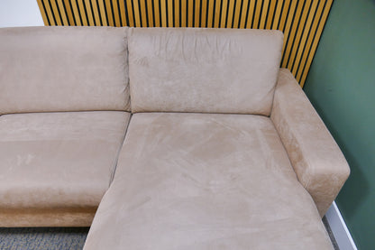 Refurbished Chaise Longue Bedbank Beige Microvezel