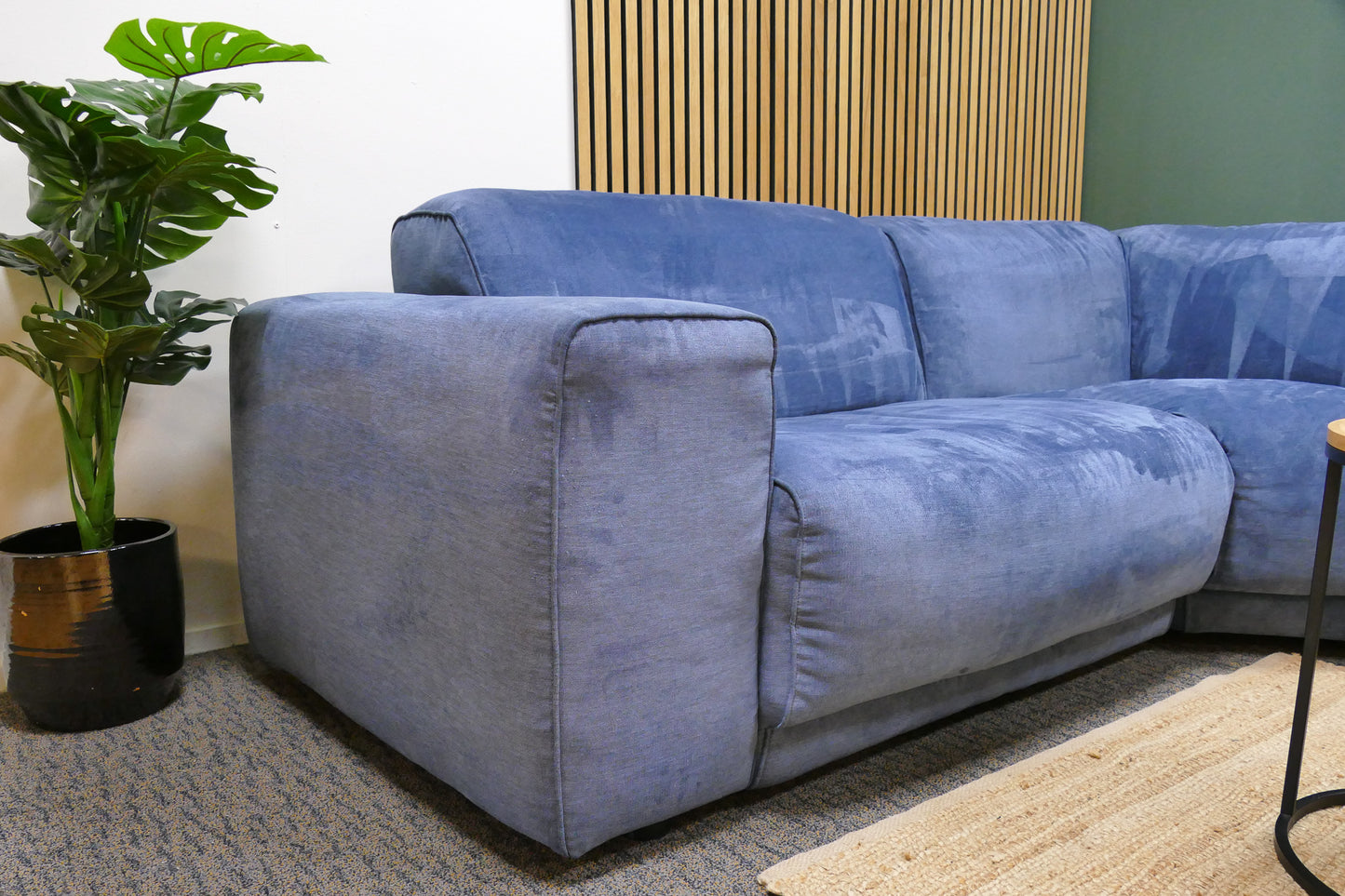 Refurbished Modulaire Hoekbank Blauw