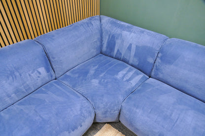 Refurbished Modulaire Hoekbank Blauw