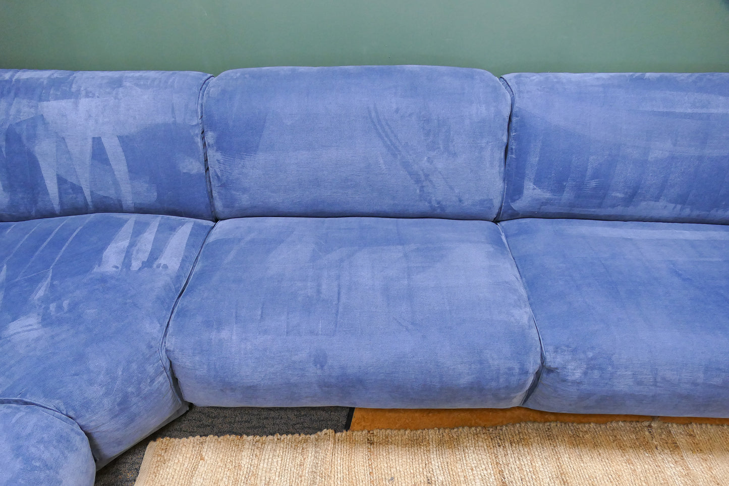 Refurbished Modulaire Hoekbank Blauw