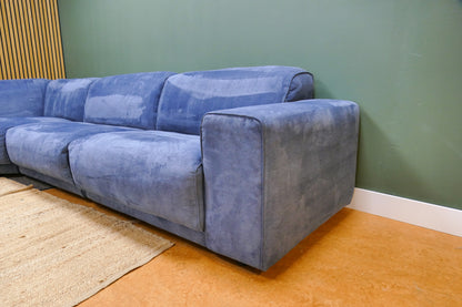 Refurbished Modulaire Hoekbank Blauw