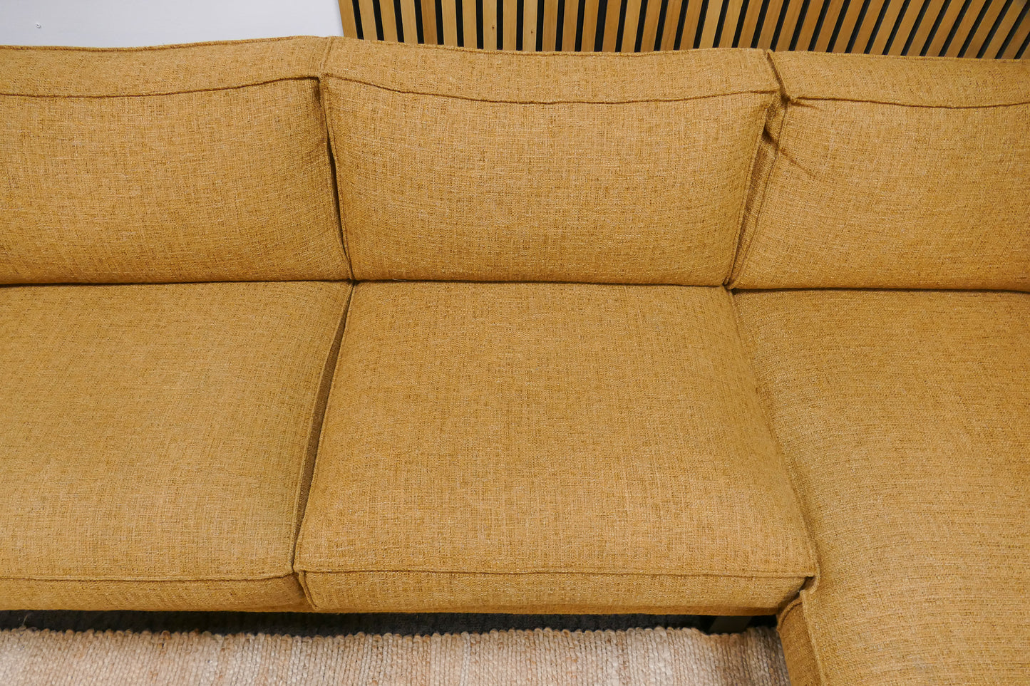 Refurbished Moderne Hoekbank Geel Gemêleerd