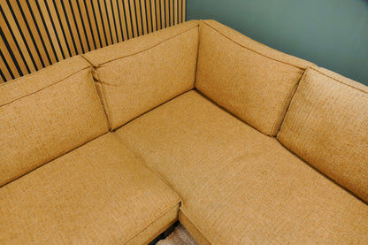 Refurbished Moderne Hoekbank Geel Gemêleerd