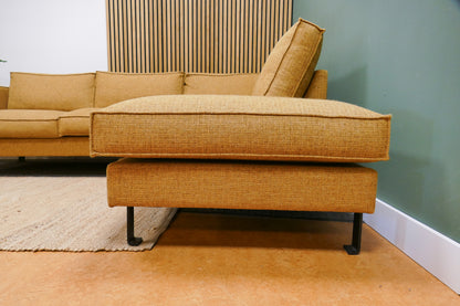 Refurbished Moderne Hoekbank Geel Gemêleerd