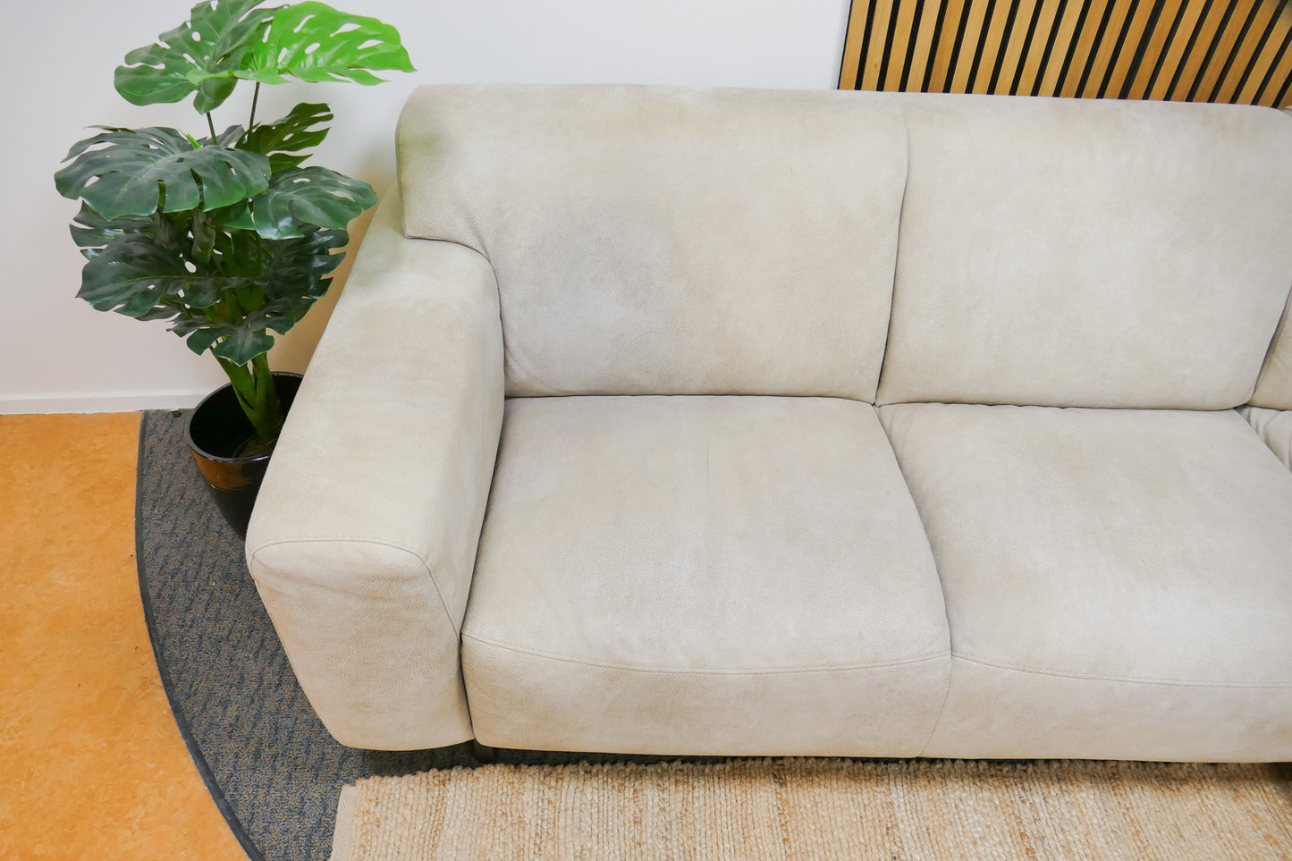 Refurbished Chaise Longue De Bommel Microleder Beige