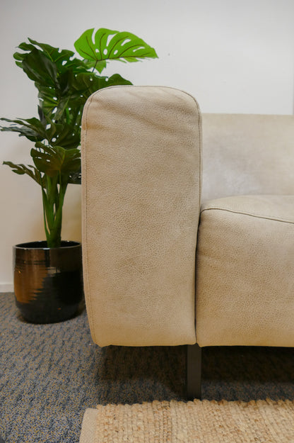 Refurbished Chaise Longue De Bommel Microleder Beige