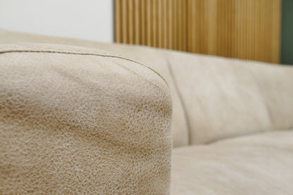 Refurbished Chaise Longue De Bommel Microleder Beige