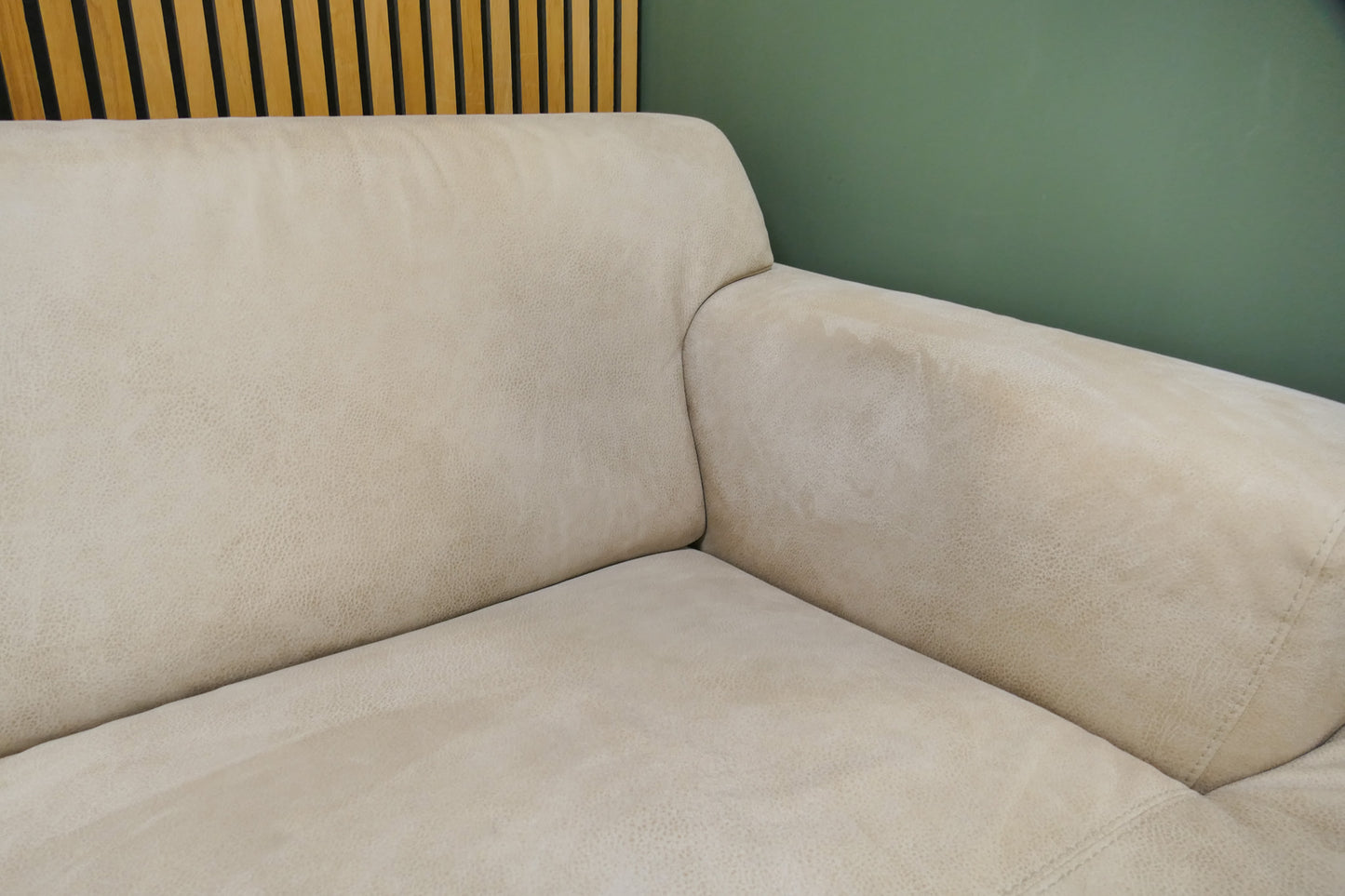Refurbished Chaise Longue De Bommel Microleder Beige