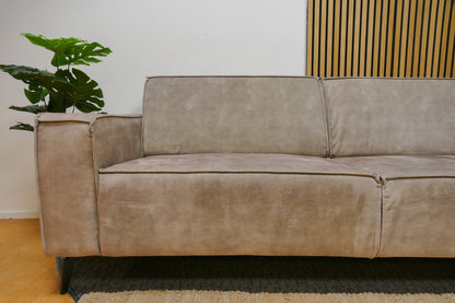 Refurbished 3-Zits Goossens Velvet Taupe/Groen