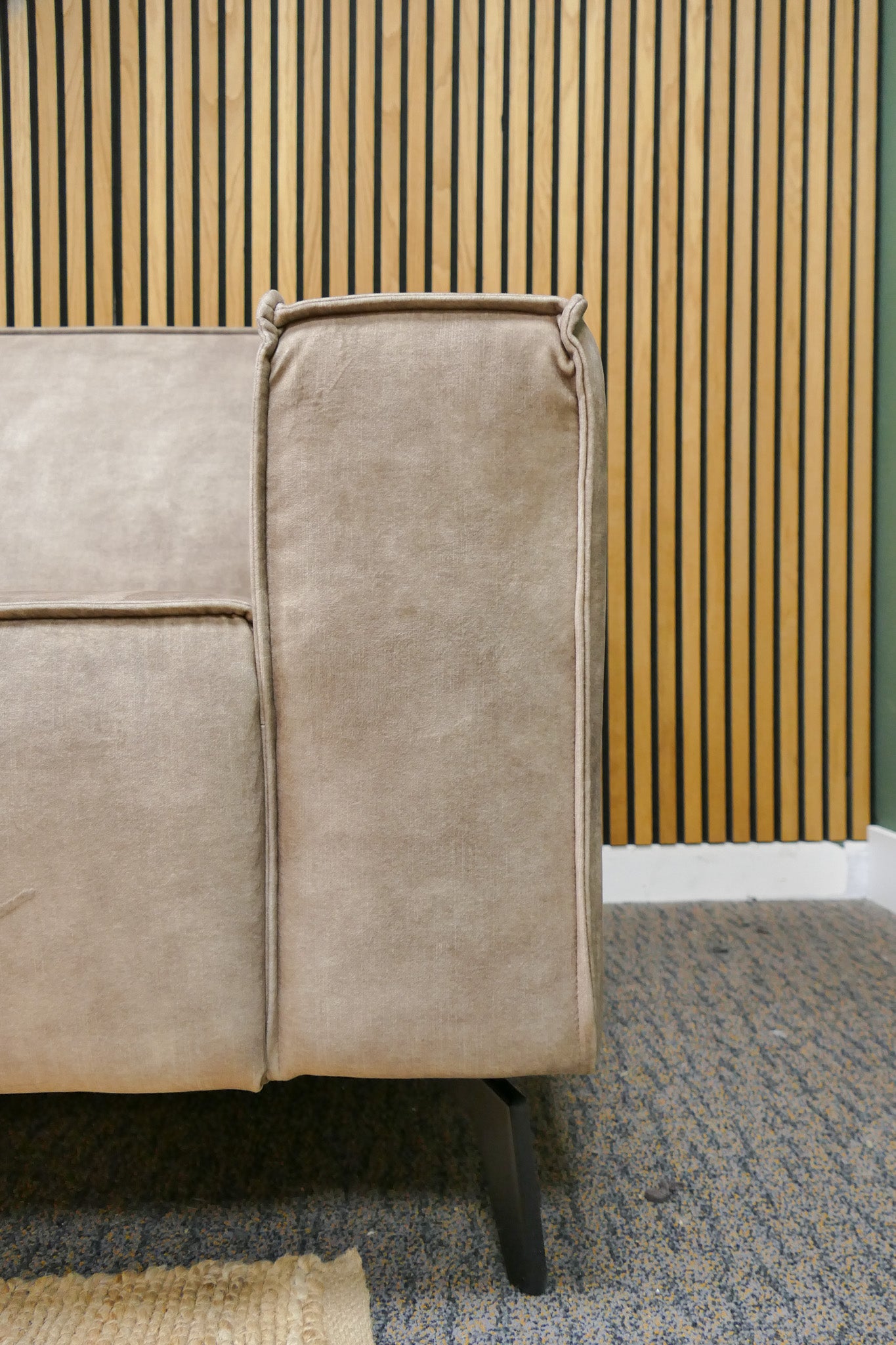 Refurbished 3-Zits Goossens Velvet Taupe/Groen