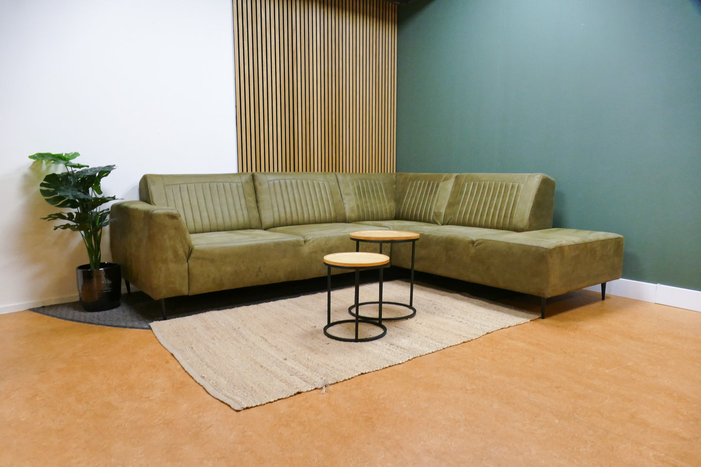 Refurbished Hoekbank Loods 5 Microvezel Groen
