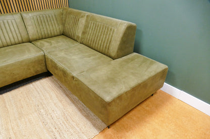 Refurbished Hoekbank Loods 5 Microvezel Groen