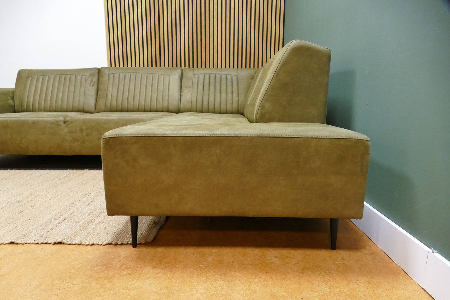 Refurbished Hoekbank Loods 5 Microvezel Groen