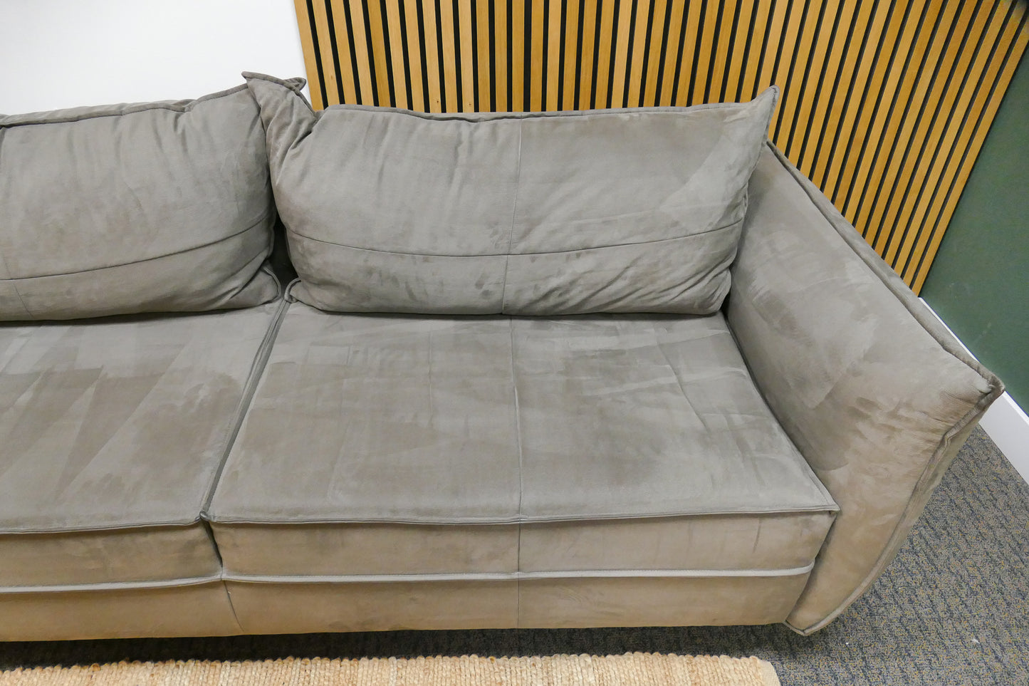 Refurbished 3 Zits Bank Urban Sofa Microvezel Grijs