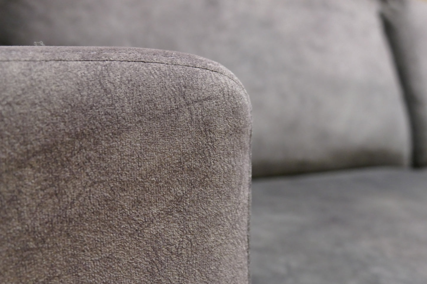 Refurbished Hoekbank Donker Grijs Velvet