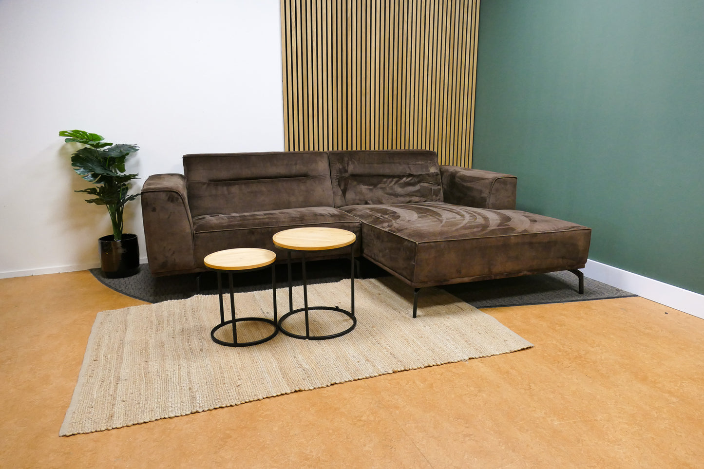 Refurbished Chaise Longue Bruin Iris