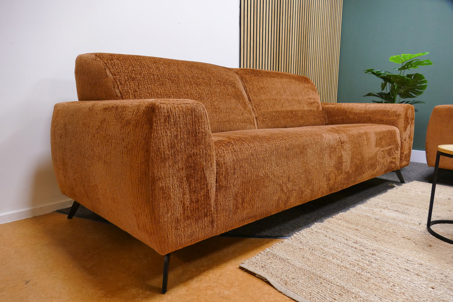 Refurbished banken set oranje + fauteuil