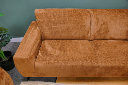 Refurbished banken set oranje + fauteuil