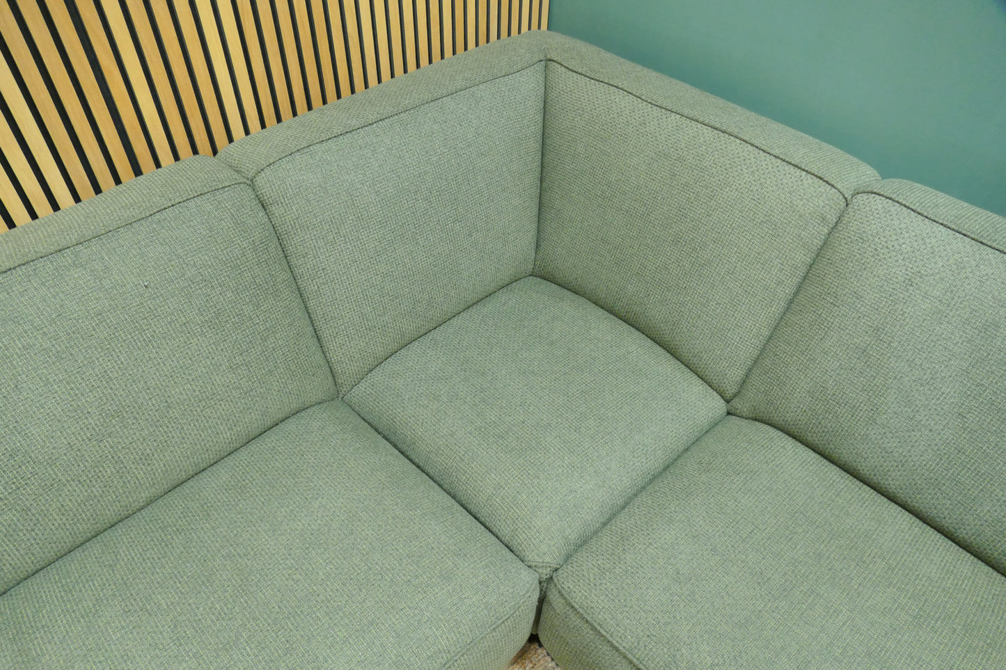 Refurbished Hoekbank Trendhopper Groen Gemêleerd