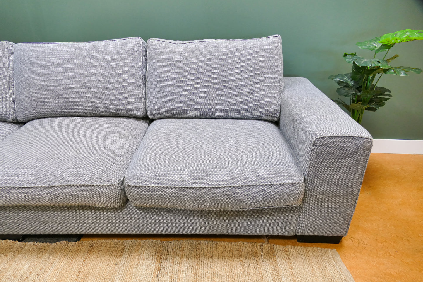 Refurbished Lounge bank Grijs Met Chaise Longue