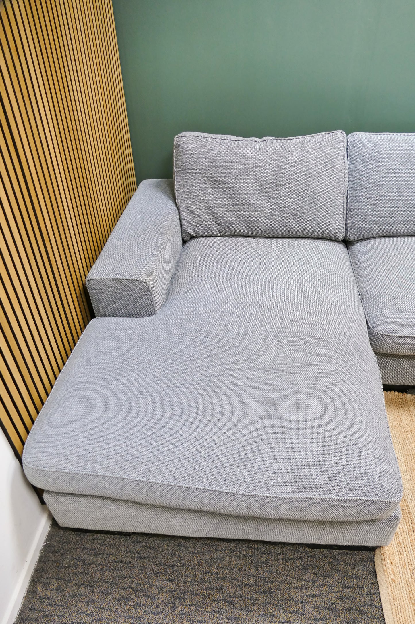 Refurbished Lounge bank Grijs Met Chaise Longue