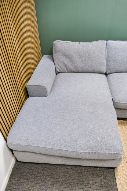 Refurbished Lounge bank Grijs Met Chaise Longue