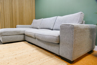 Refurbished Lounge bank Grijs Met Chaise Longue