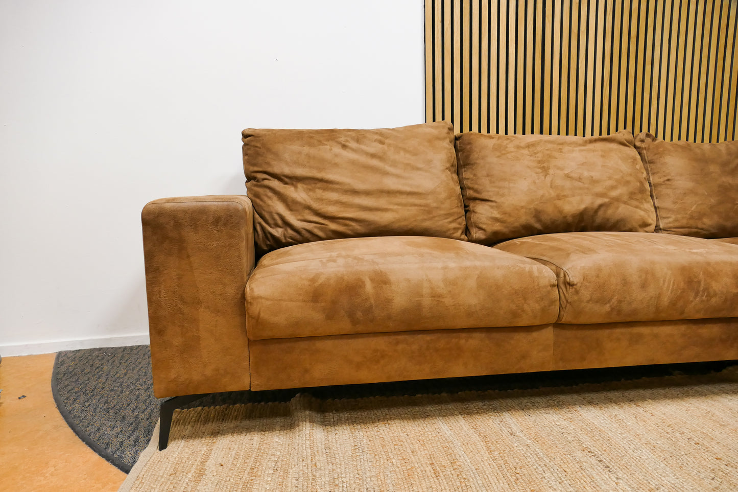 Refurbished Pronto Hoekbank Microvezel Cognac